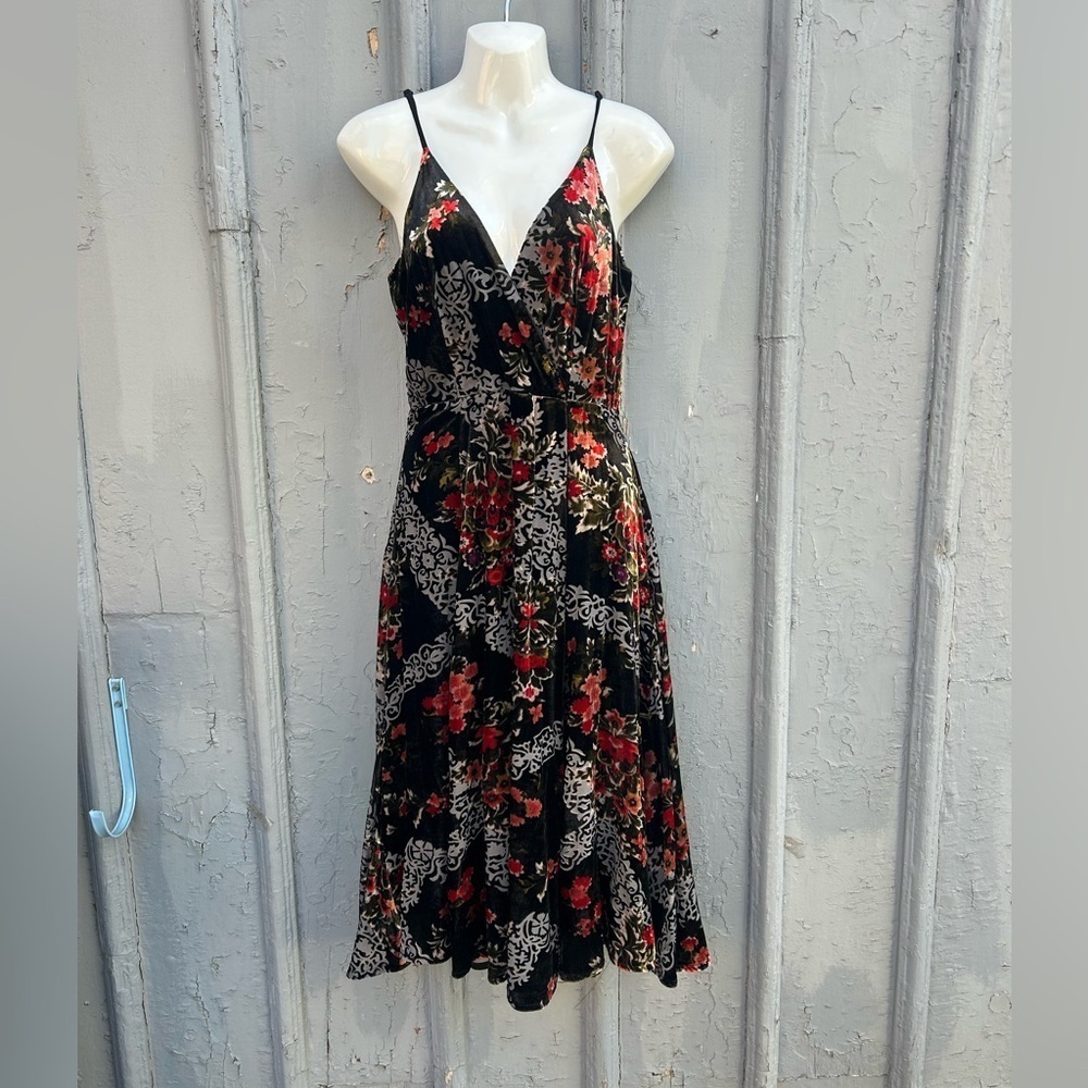 Anthropologie Eri + Ali Floral Burnout Slip Dress, size 4 - Picture 4 of 16